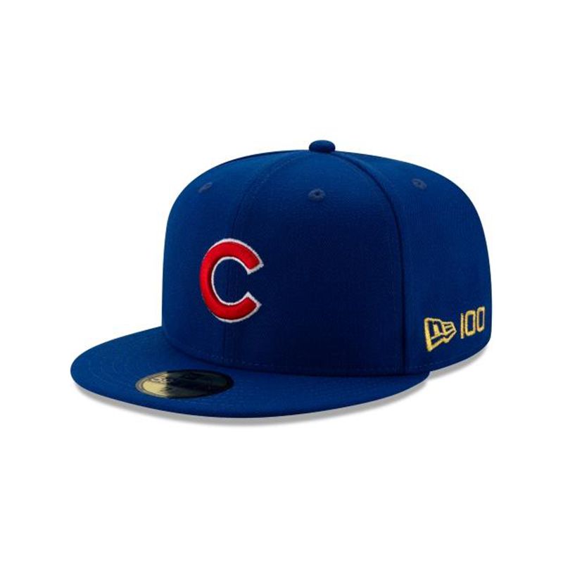 MLB Chicago Cubs Team Color 59Fifty Fitted (MKO1696) - Black New Era Caps